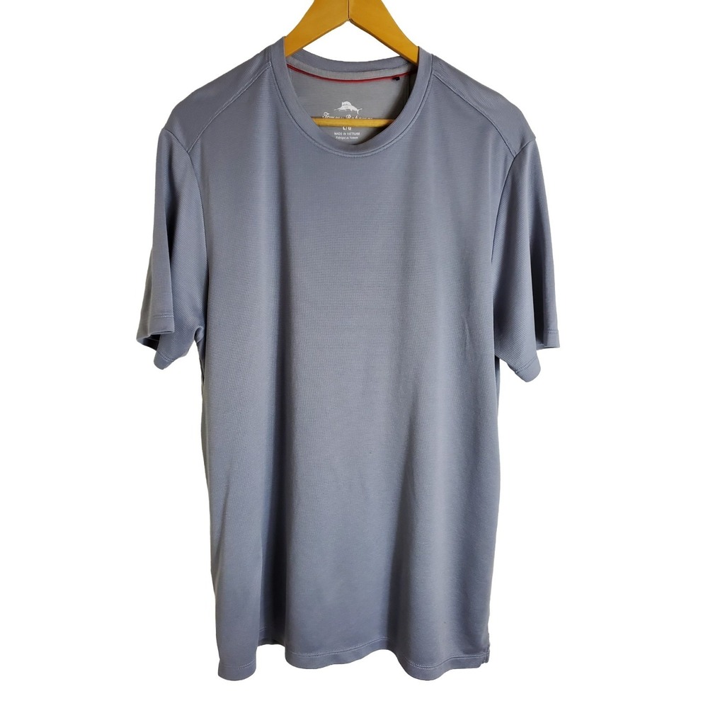 Tommy Bahama Men's Large Gray Performance T-Shirt Tencel Modal Lightweight